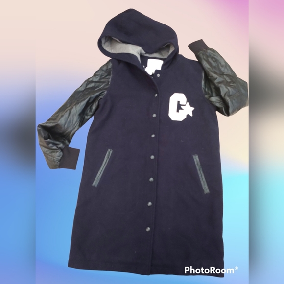 New Forever 21 varsity long hood jacket winter coat men S